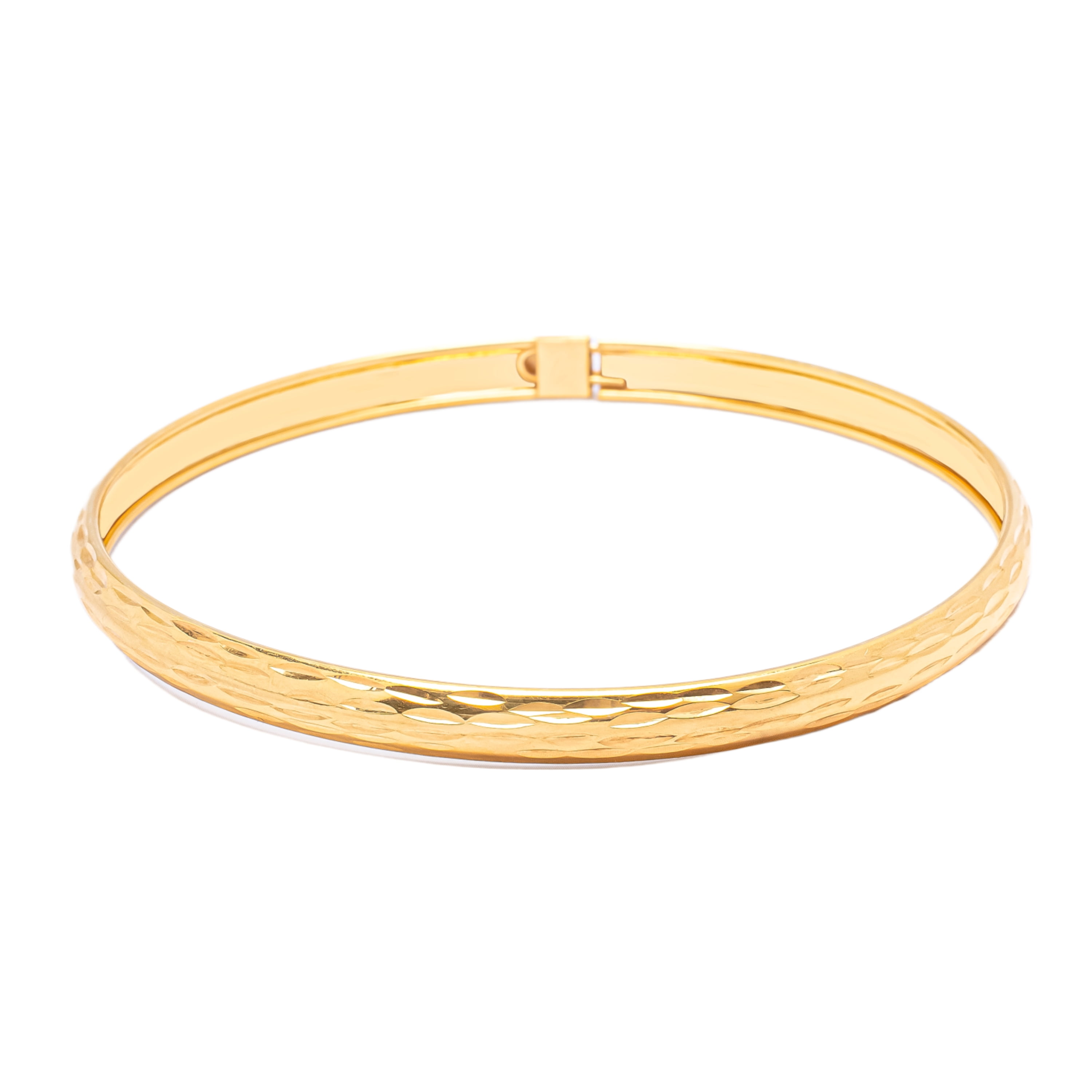 Smooth Bangle Bracelet, 14k Gold Over Sterling Silver