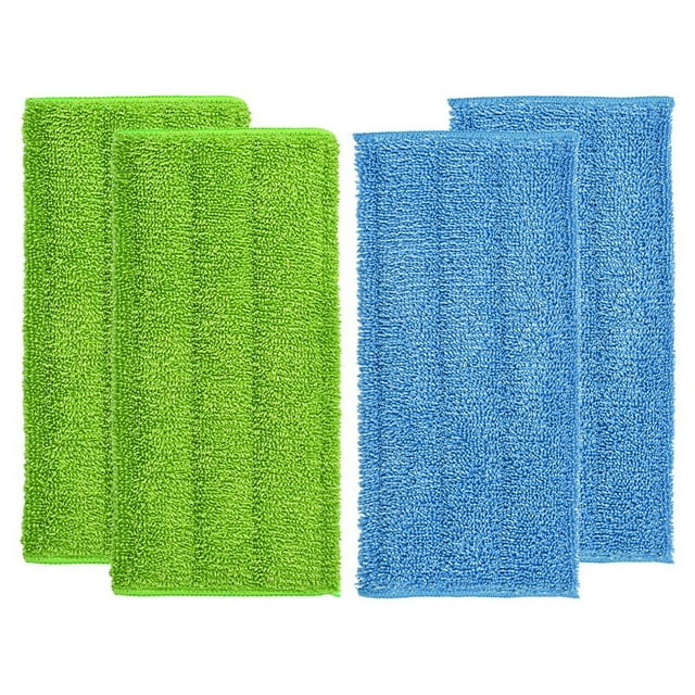Paquete de 4 almohadillas de microfibra para fregona, compatibles con recambios de almohadillas de microfibra reutilizables Swiffer de 12.0 x 6.0 in.