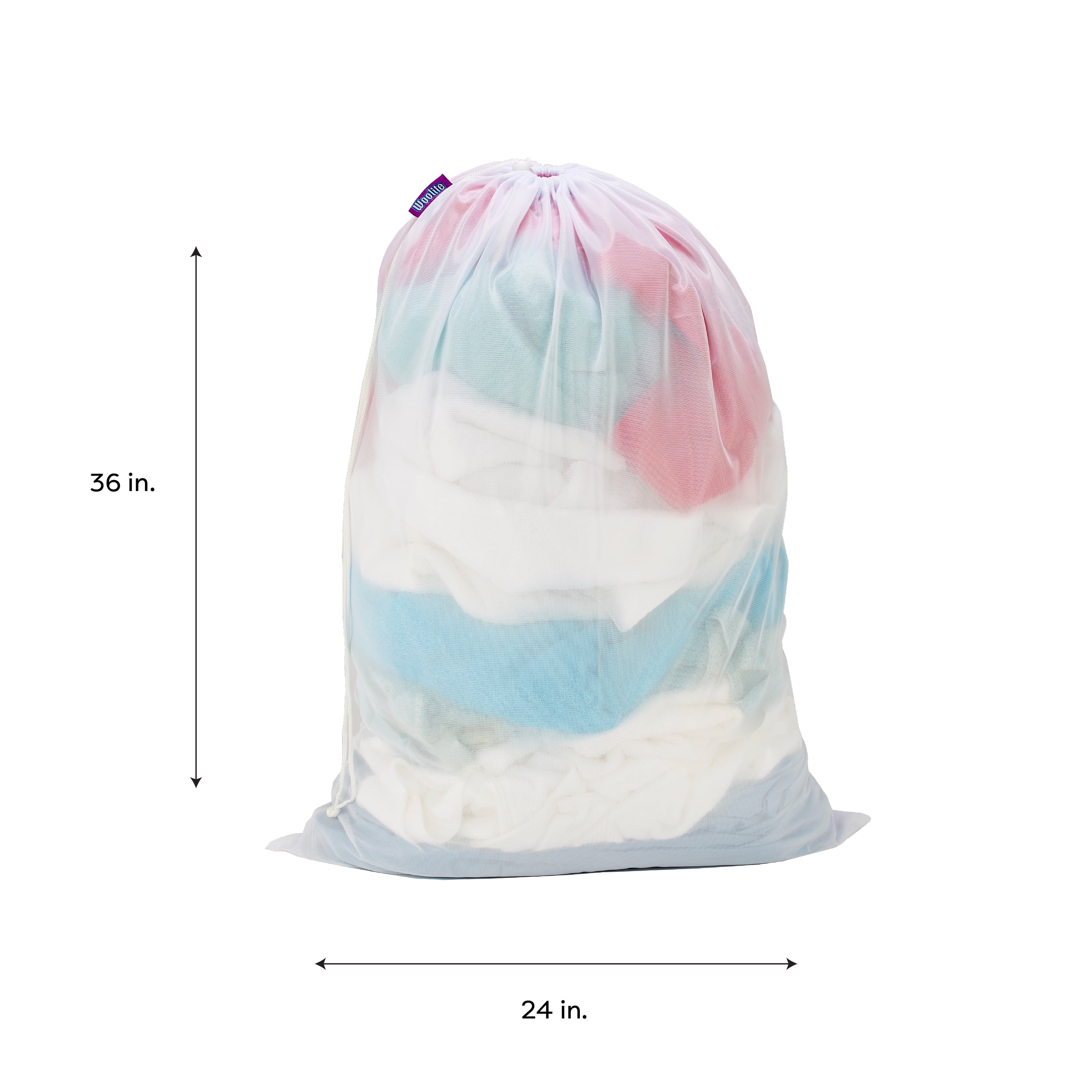 Woolite Mesh Laundry Bag, 36" x 25", White
