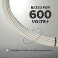 thumbnail image 4 of 25 Feet (7.5 Meter) - Insulated Stranded Copper THHN / THWN Wire - 10 AWG, Wire is Made in the USA, Residential, Commercial, Industrial, Grounding, Electrical rated for 600 Volts - In White, 4 of 8