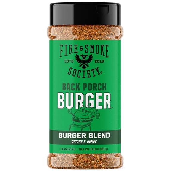 Fire & Smoke Society Back Porch Burger Seasoning, 11.9 Ounce Mixed Spices & Seasonings