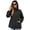 Black, variant on Womens Rain Jacket Waterproof with Hood Lightweight Windbreaker Adjustable Waist Casual Trench Raincoat for Travel Hiking Black L