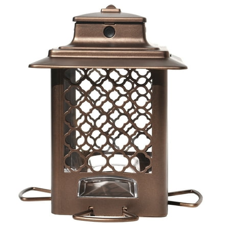 Bird Feeder Brush - More Birds 105 3.6 Lb Brushed Copper Metal SureFill No Spill Lantern Feeder