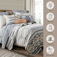 thumbnail image 5 of Paseo Road Desert Sage 3 Piece Aztec Tribal Reversible Cotton Quilt Set, Western Bedding, Full Queen, 5 of 7