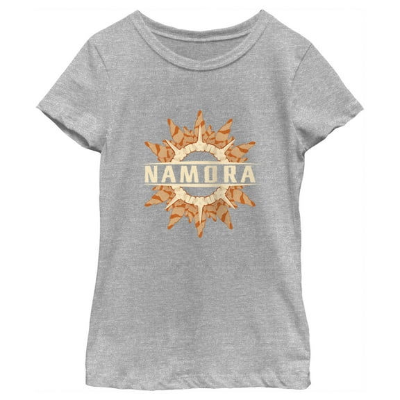 Girl's Black Panther: Wakanda Forever Namora Logo Graphic Tee Athletic Heather Medium