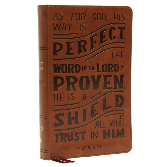 Nkjv, Personal Size Reference Bible, Verse Art Cover Collection, Leathersoft, Tan, Red Letter, Comfort Print: Holy Bible, (Hardcover)