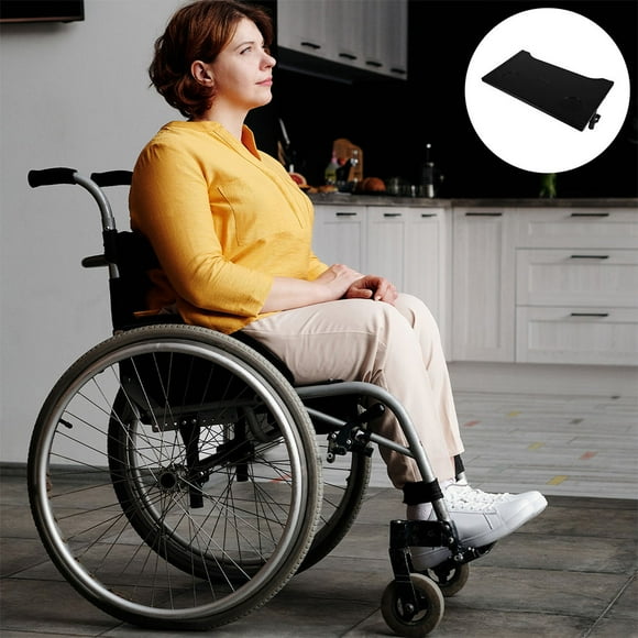 Raindrops 2Set Walker Accessory Tray Table Wheelchair Dining Table Black ABS For Adults