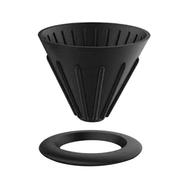 Goutte-à-Goutte en Silicone pour Café, Porte-Filtre à Café Réutilisable pour Usage Intérieur et Extérieur, Noir