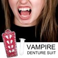 thumbnail image 4 of leyfeng Traje de dentadura de vampiro, colmillos de vampiro, dientes con Gel, accesorios de Cosplay para fiesta de Halloween, accesorios de vestir, 4 of 7