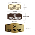 thumbnail image 4 of Fancy First Aid Point Sign (Brushed Gold) - Large, 4 of 4