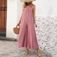 thumbnail image 2 of PBFRDSJ One Piece Jumpsuits for Women Sleeveless Spaghetti Strap Loose Romper Summer Casual Breathable Wide Leg Jumpsuit, 2 of 9
