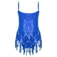 thumbnail image 2 of YONGHS Kids Girls Sequin Tassel Leotard Dress Latin Belly Dance Costume, 2 of 7