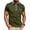 Army Green, variant on Men's Polo Shirt - Short Sleeve Collared Button Solid Color Casual Design for Casual Daily Wear or Outdoor Activities