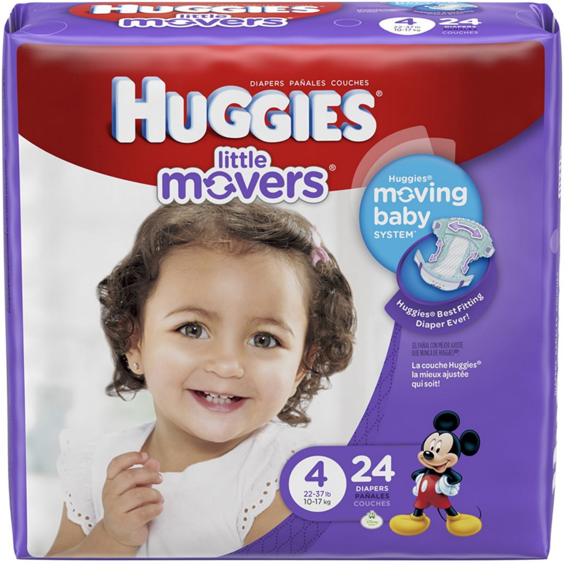 huggies little movers leak lock diapers size 4 24 ea walmart com little movers size 4
