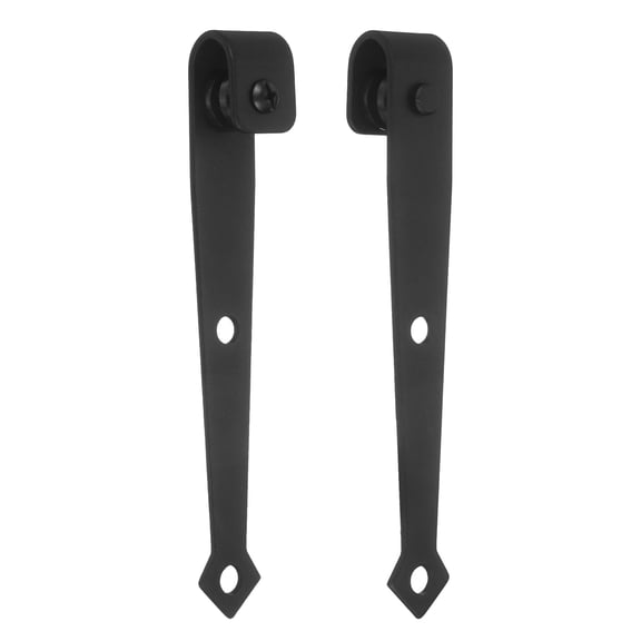 2Pack Sliding Barn Door Hardware Hanger, Mini Sliding Door Hardware for TV Stands Wardrobe Small Cabinets (148x20mm, Pointed End)