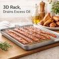 thumbnail image 6 of 11" Stainless Steel Baking Pan & Rack Set - 2 Piece Oven Tray for Roasting and Baking, 6 of 8