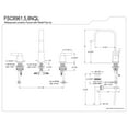 thumbnail image 3 of Kingston Brass FSC8965NQL Meridian Widespread Bathroom Faucet with Pop-Up Drain, Oil Rubbed Bronze, 3 of 6