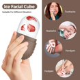 thumbnail image 3 of Rodillo de hielo ZPU de silicona para rostro, color marrón, 3 of 7
