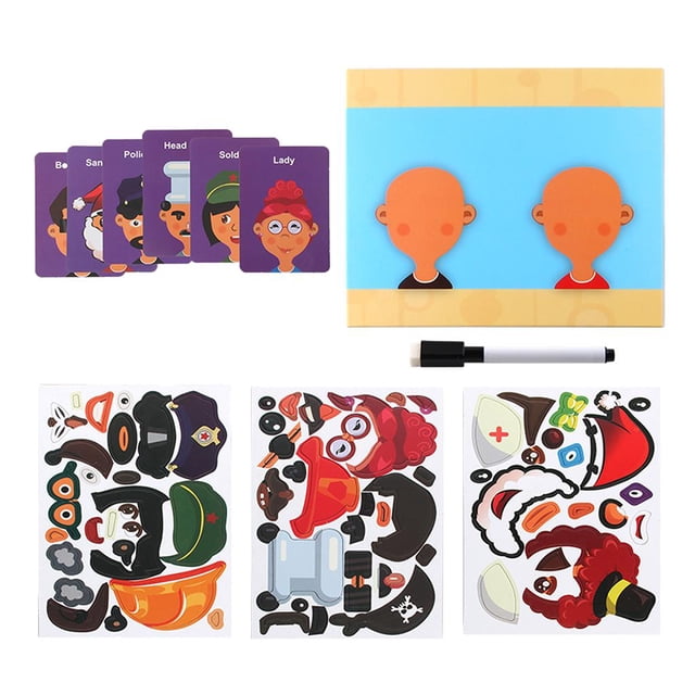 Puzzles Rompecabezas Magnética, Pizarra Juguete Educativo Dibujo, Pizarra Multifuncional para Más de 3 Años27 x 22 cm Sunnimix Rompecabezas magnético para niños pequeños