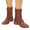 Brown, variant on Vintage Leather Mid-Calf Boots for Women, Retro Lace-Up Combat Booties with Side Zipper and Cap Toe, ClassicStyle Boots for Casual Daily Wear