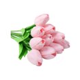 thumbnail image 1 of 10 piezas de flores artificiales de tulipán para casa, oficina, fiesta, rama de flores falsas realistas, decoración de centro de mesa, regalo del Día de la Madre y Pascua., 1 of 8