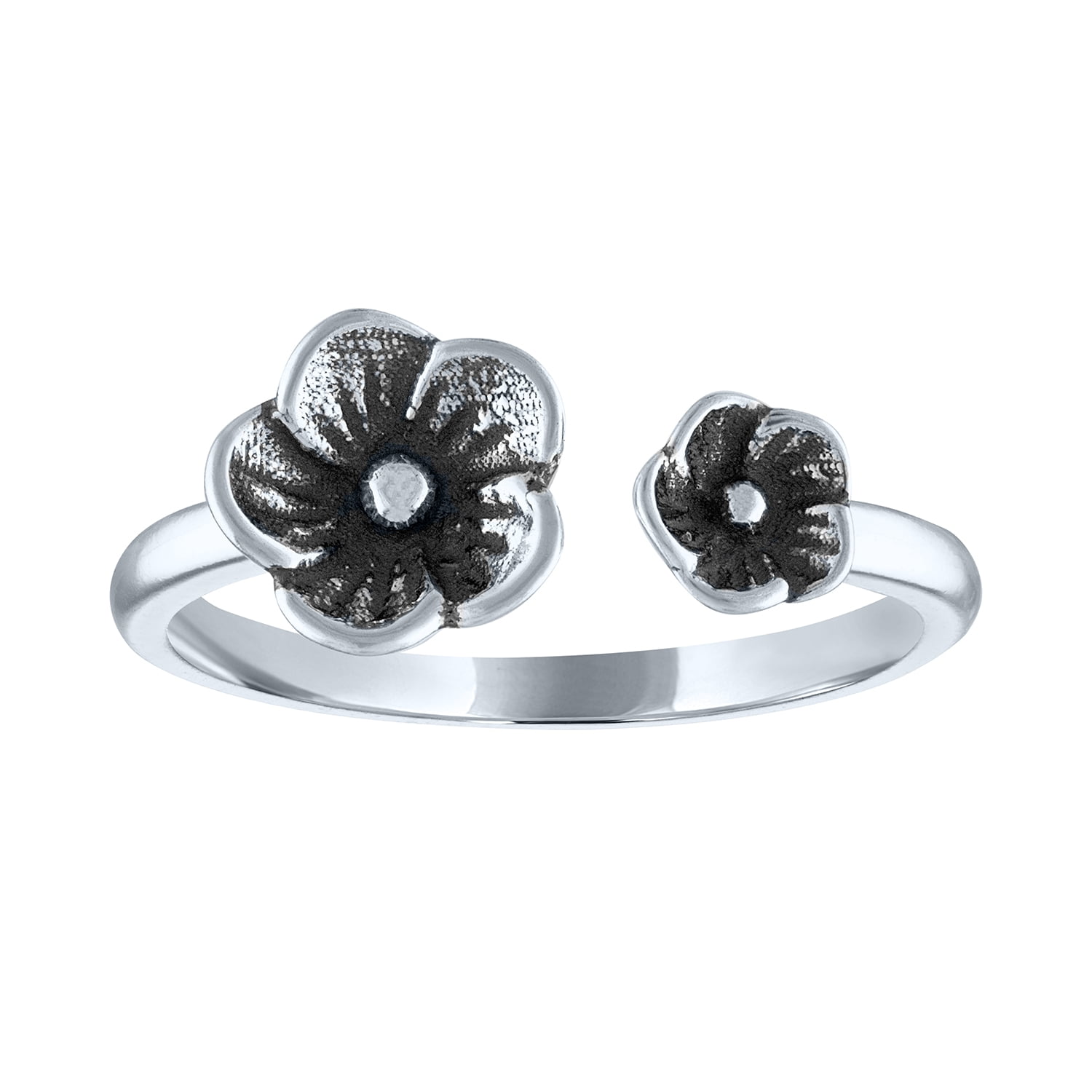 Ladies Brilliance Fine Jewelry Sterling Silver Stack Ring Set