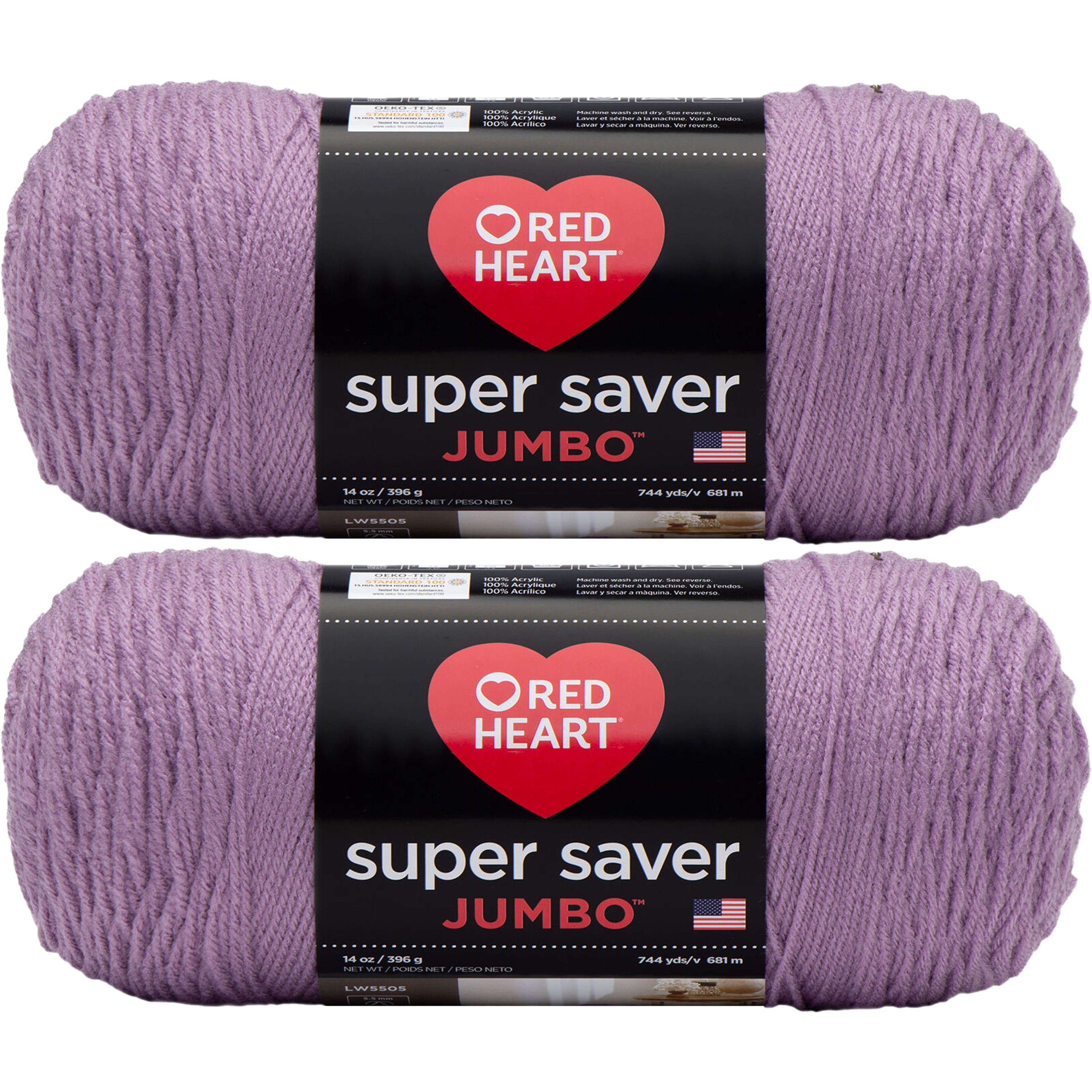 Red Heart Super Saver Yarn-Orchid, Multipack Of 2