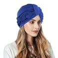 thumbnail image 2 of iHPH7 Head Wraps for Black Women Chemo Caps for Women Hair Turban Head Scarves for Women with Cancer Headbands for Women, Blue One Size, 2 of 6