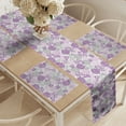 thumbnail image 2 of Ambesonne Botanical Table Runner & Placemats, Flower and Berry Motifs, Placemat 4 pcs + Runner 12"x90", Mauve Sage Green, 2 of 2