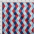 thumbnail image 4 of oneOone Cotton Poplin Red Fabric Check Argyle Craft Projects Decor Fabric Printed By The Yard 42 Inch Wide, 4 of 4