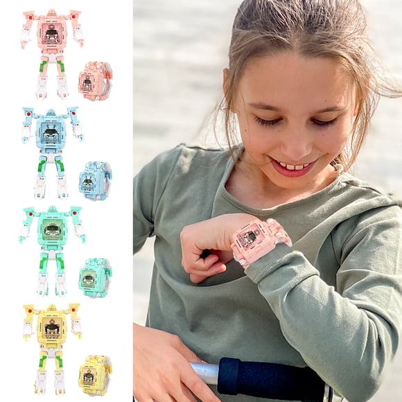 onlyliua Buscador de Regalos Reloj de Juego Deformable Reloj Robot Deformable Portátil Regalos de Cumpleaños para Niños y Niñas Regalos de Navidad