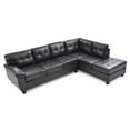 thumbnail image 5 of Glory Furniture Gallant Faux Leather Sectional in Cappuccino, 5 of 7