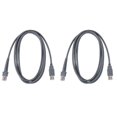thumbnail image 1 of 2 x USB A Male to RJ45 Cable 7Ft 2M Barcode Scanner LS4278 LS2208 2208AP,2 x bar code scanner serial cable,gray, 1 of 8