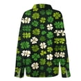 thumbnail image 5 of St Patricks Day Shirts for Women Button Down Loose Fit Gauze Tops Dress Shirts Classic Collared Office Work Tops Collared Dressy Blouses Lucky Charms Shirt Green Tops Holiday Theme Spring Blouse, 5 of 5