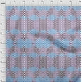 thumbnail image 4 of oneOone Cotton Flex Light Blue Fabric Geometrical Craft Projects Decor Fabric Printed By The Yard 40 Inch Wide, 4 of 4
