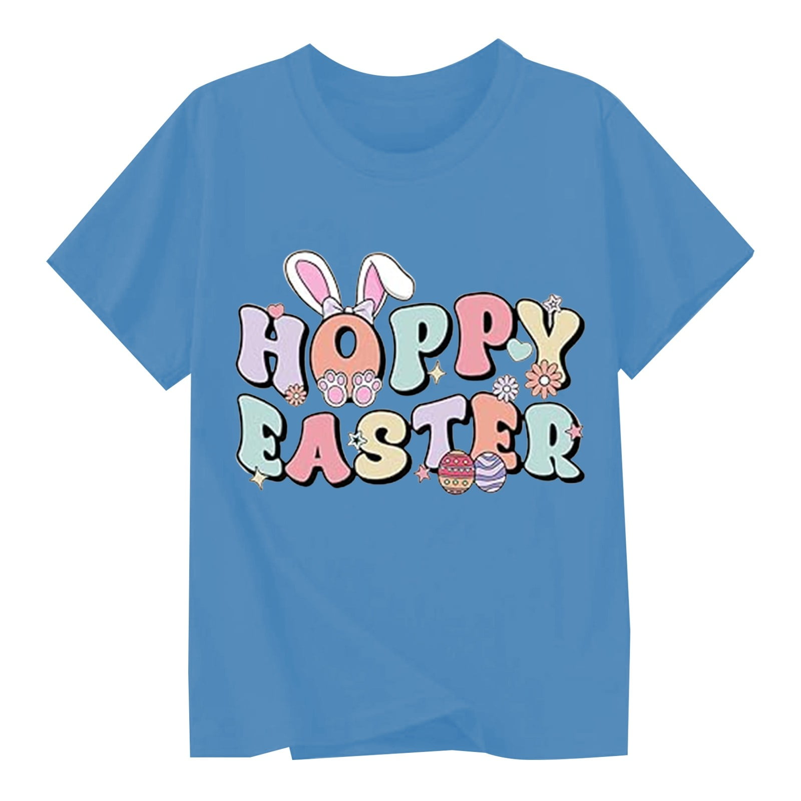 TZEWGL Cute Shirt For Infnat Cartoon Prints Short Sleeve Round Neck Blouse For Kids size 2-3T