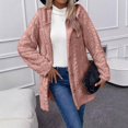 thumbnail image 2 of Aellinatey Women's Wool Jacket Button-Down Jacket Hooded Side-Open Cardigan Jacket, 2 of 20