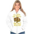 thumbnail image 3 of Stop World Melt You Grilled Cheese Unisex Fleece Graphic Zip Up Hoodie Brisco Brands 5X, 3 of 5