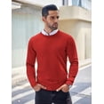 thumbnail image 2 of COOFANDY Men's Crew Neck Sweater Slim Fit Lightweight Sweatshirts Knitted Pullover for Casual Or Dressy Wear, 2 of 6