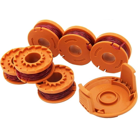 QQDD Ligne de coupe-herbe 6 pices pour tous les coupe-herbe WORX 20V et 1 capuchon de bobine d--