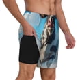 thumbnail image 2 of Rateoe Cute Daisy Cow A Pattern Men’s Swim Shorts with Compression Liner – Double-Layered Quick-Dry Swimwear, Comfortable & Stretchy Beach Shorts-Small, 2 of 6