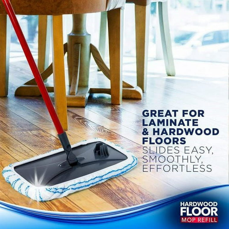 Home Times 3 Pack O-Cedar Hardwood Floor ‘N More Microfiber Mop  Refills,15x8 Inches