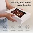 thumbnail image 6 of Fit Meal Prep 200 Pack 9 x 9 x 2.5 Inches Pie Boxes with Window, Square White Pastry Boxes, Auto Pop-up White Boxes for Cookies, Cakes, Muffins, Dessert, Packaging Boxes for House and Business Use, 6 of 7