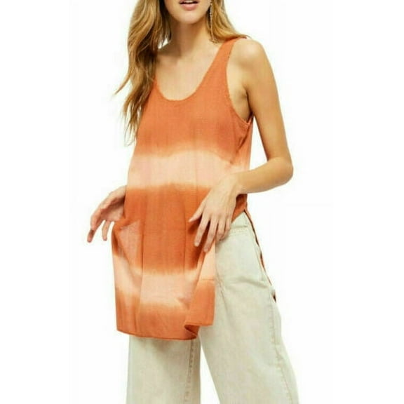 Free People Women's Joni Long Knit Tank Top Orange Size XS MSRP