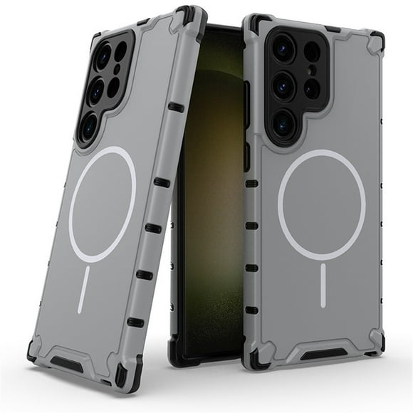 Funda para Samsung Galaxy S25 Ultra 5G [Compatible con Airbag MagSafe] de Grado Militar Funda Protectora Anticaída de Color Sólido, Gris, para Galaxy S25 Ultra 5G