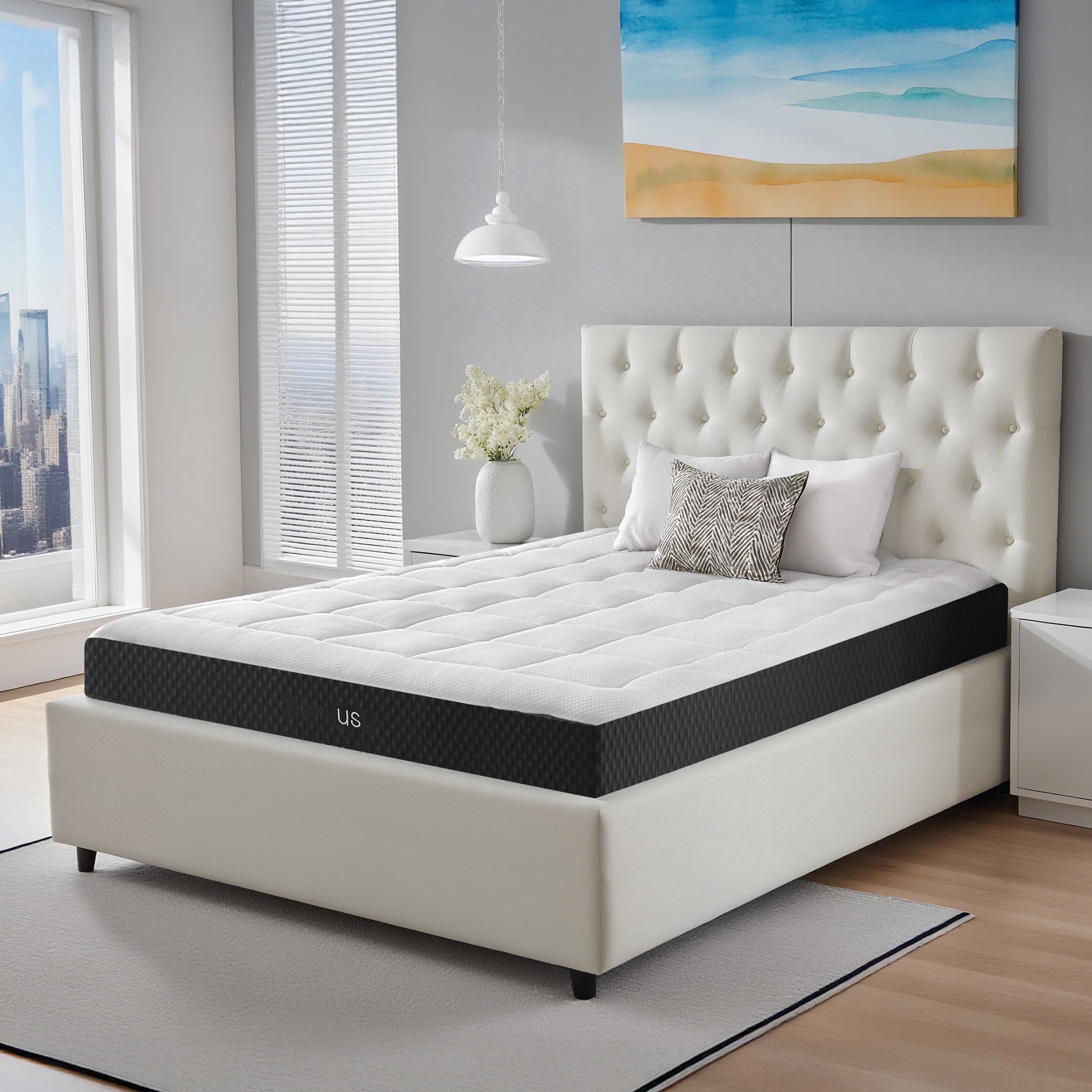EDX 6'' Full Memory Foam Mattress in a Box, Medium Firm CertiPUR-US Certified Cooling Gel Mattresses