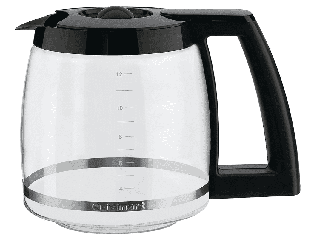 ALLCUP 12-CUP Glass Replacement Coffee Carafe Compatible with Mr. Coffee,  Black & Decker, Cuisinart and More, Black Close Handle