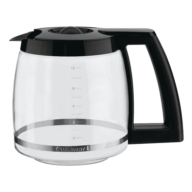 ALLCUP 12-CUP Glass Replacement Coffee Carafe Compatible with Mr. Coffee,  Black & Decker, Cuisinart and More, Black Close Handle 