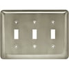 Brainerd Rounded Corner Triple Switch Wall Plate, Available in Multiple Colors