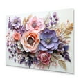 thumbnail image 3 of Designart "Delicate Flowers Paint" Floral Metal Wall Art, 3 of 6